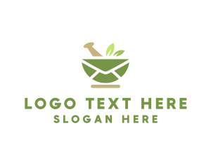Green Leaf - Mail Leaves Pharmacy logo design