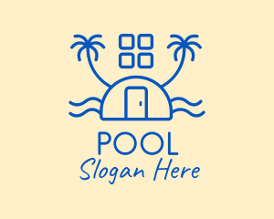 Resort - Blue Beach House logo design