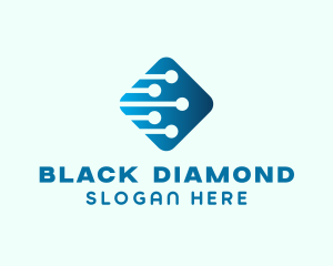 Digital Circuit Diamond logo design