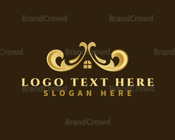 Decorative Luxury Roof House Logo