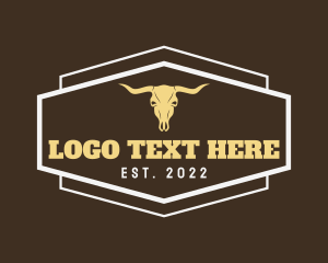 Bison - Bull Horn Ranch logo design