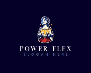 Filipina Filipiniana Woman Logo