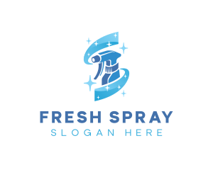 Spray Sanitation Sparkle logo design