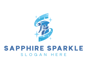 Spray Sanitation Sparkle logo design