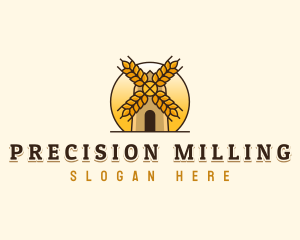 Windmill Wheat Flour logo design