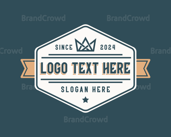 Retro Crown Jewelry Business Logo