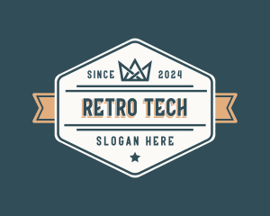 Retro Crown Jewelry Business logo design