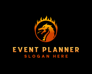Mythical - Fire Dragon Gaming logo design