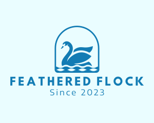 Geese - Elegant Goose Swan logo design