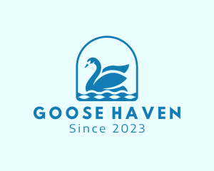 Goose - Elegant Goose Swan logo design