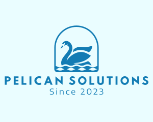 Pelican - Elegant Goose Swan logo design