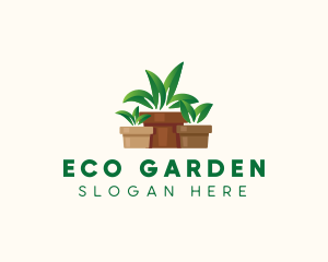 Organic Plant Pot logo design