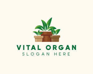 Organic Plant Pot logo design