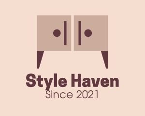 Dresser - Wooden Cabinet Furniture logo design