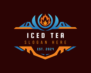 Fire Ice Cooling logo design