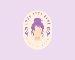 Floral - Hair Wig Dye logo design