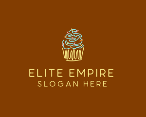 Sprinkle Cupcake Dessert logo design