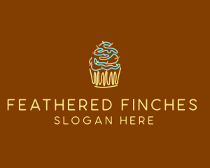 Sprinkle Cupcake Dessert logo design