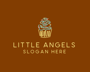 Sprinkle Cupcake Dessert logo design