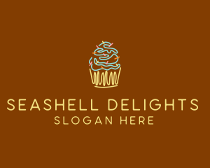 Sprinkle Cupcake Dessert logo design