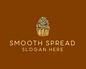 Sprinkle Cupcake Dessert logo design