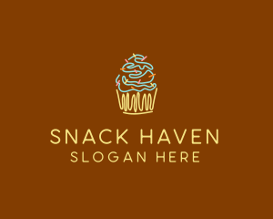 Snack Bar - Sprinkle Cupcake Dessert logo design