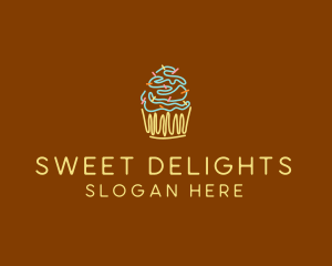 Cupcake - Sprinkle Cupcake Dessert logo design