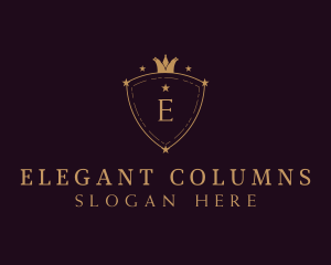 Elegant Crown Shield logo design