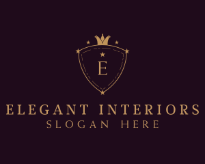 Elegant Crown Shield logo design