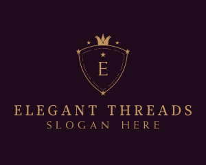 Elegant Crown Shield logo design