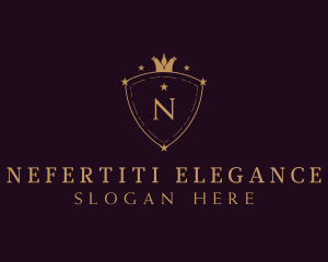 Elegant Crown Shield logo design