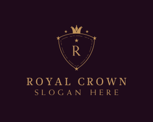 Elegant Crown Shield logo design