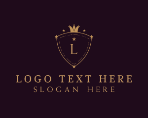 Expensive - Elegant Crown Shield logo design