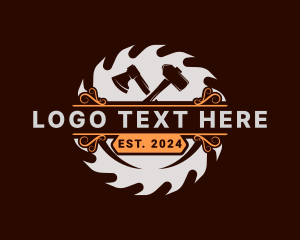 Logging - Woodwork Workshop Tools logo design