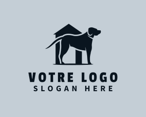 Pet Dog Kennel Shelter Logo