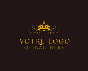 Tiara - Golden Crown Jewelry logo design