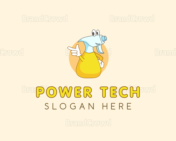 Cleaning Spray Bottle Logo