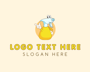 Clean - Cleaning Spray Bottle logo design