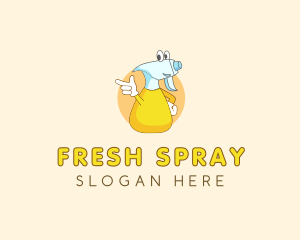 Cleaning Spray Bottle logo design