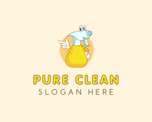 Cleaning Spray Bottle logo design