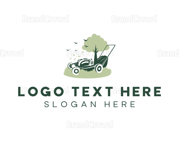 Lawn Mower Landscaping Equipment Logo