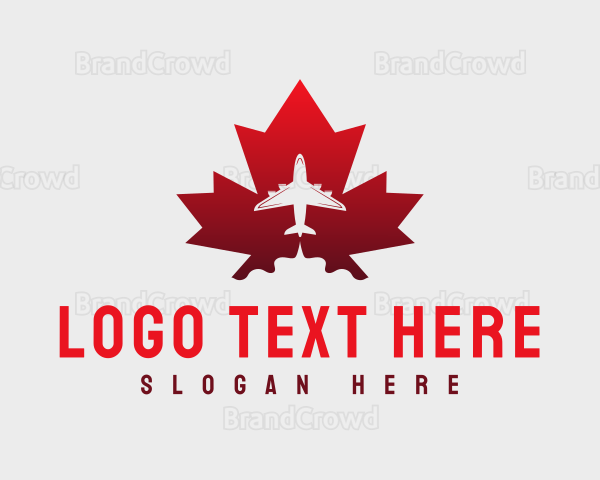 Flying Airplane Canada Logo