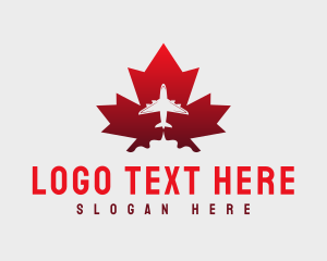 Air Travel - Flying Airplane Canada logo design