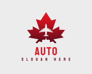 Flying Airplane Canada Logo