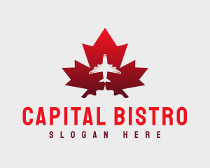 Ottawa - Flying Airplane Canada logo design