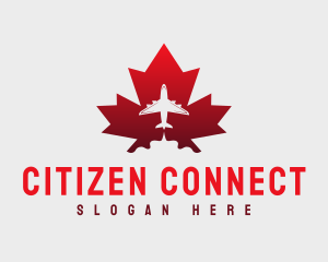 Citizenship - Flying Airplane Canada logo design