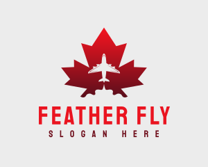 Flying Airplane Canada logo design