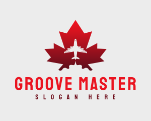 Maple Leaf - Flying Airplane Canada logo design