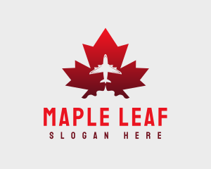 Flying Airplane Canada logo design