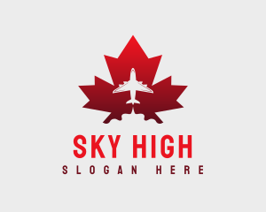 Flying Airplane Canada logo design